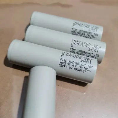 21700 Battery Comparison: Panasonic NCR vs Samsung 40T, 50E, and 50G
