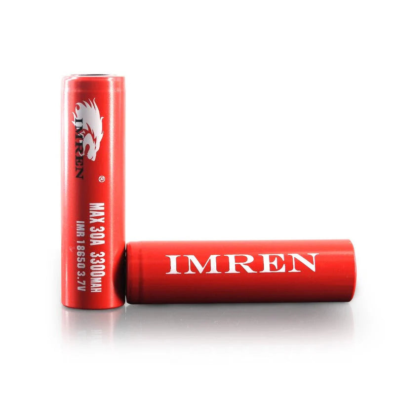 IMREN 18650 3300mAh 30A 3.7V Rechargeable Lithium Battery