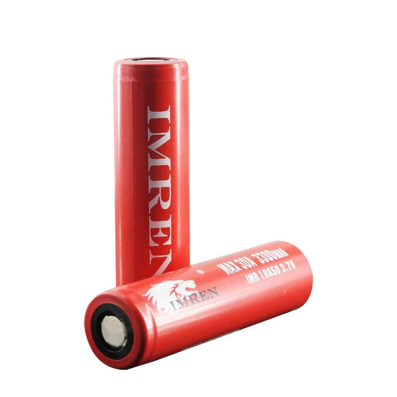 IMREN 18650 3300mAh 30A 3.7V Rechargeable Lithium Battery
